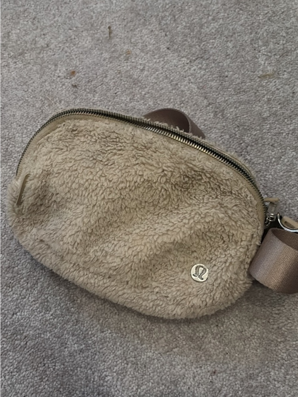 lululemon athletica Tan Sherpa Crossbody Bag